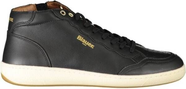 Blauer Zwarte Polyester Sneaker Black Heren