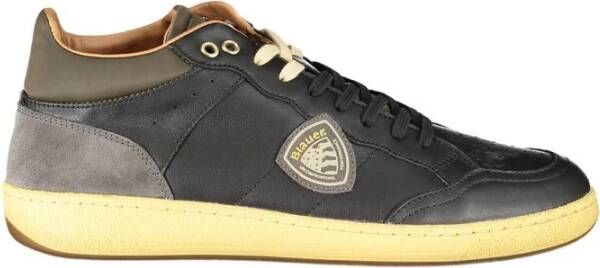 Blauer Zwarte Polyester Sneaker Black Heren