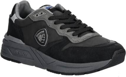 Blauer Zwarte Sneakers Lichtgewicht Comfortabel Ontwerp Black Heren