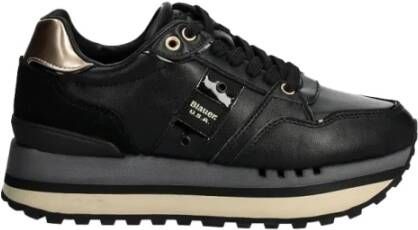 Blauer Zwarte Sneakers voor Vrouwen Black Dames