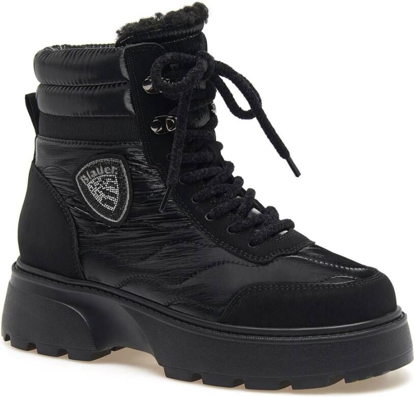 Blauer Zwarte Veterschoenen voor Vrouwen Black Dames