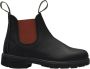 Blundstone Kinder Stiefel Boots #581 Leather Elastic (Kids) Black Red-K10UK - Thumbnail 1