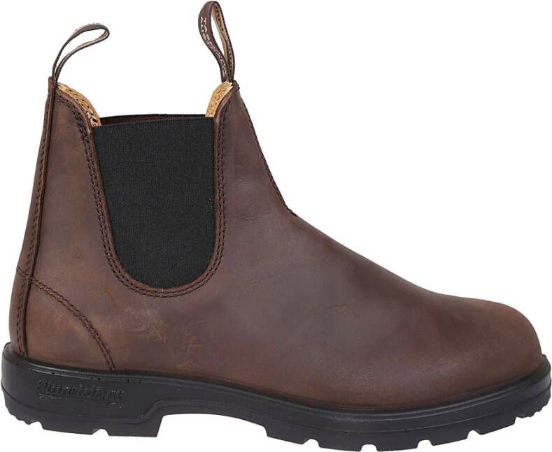 Blundstone Bruine leren Chelsea laars met rubberen zool Brown Dames