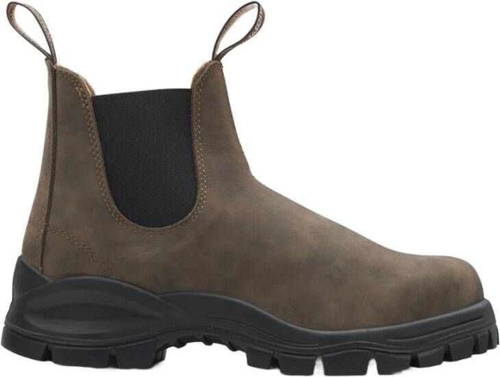 Blundstone Lug Boot Unisex Leren Chelsea Laarzen Brown Heren