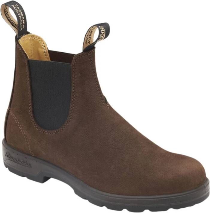 Blundstone Bruine Nubuck Enkellaarzen voor Heren Bruin Heren