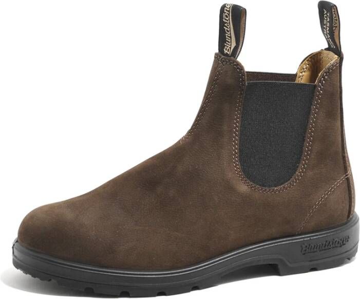 Blundstone Bruine Nubuck Pebble Schoenen voor Mannen Brown Heren