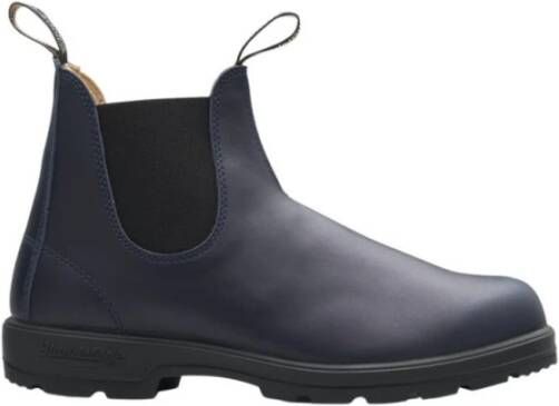 Blundstone Marineblauwe Leren Elastische Enkellaars Blue Heren