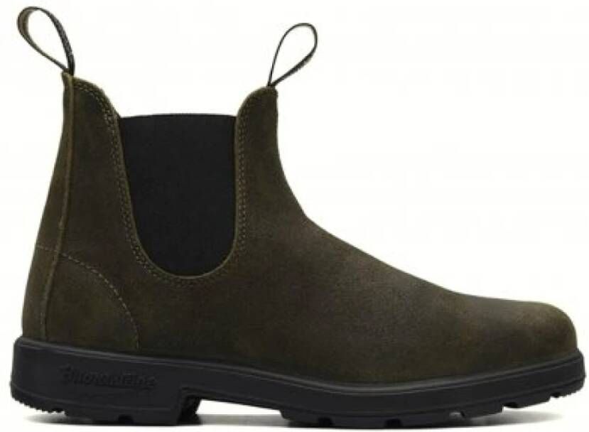 Blundstone Donker Olijf Suede Chelsea Laarzen Green Heren