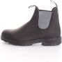 Blundstone Zwarte Leren Enkellaarzen met Marineblauwe Zijelastieken Black - Thumbnail 8