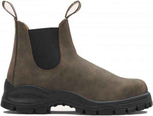 Blundstone Lug Boot Unisex Leren Chelsea Laarzen Brown Heren