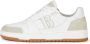 Boggi Milano Leren Sneakers met Macro Logo White Heren - Thumbnail 1