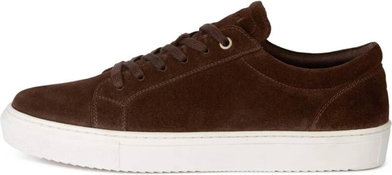 Boggi Milano Suede Lage Sneakers Brown Heren