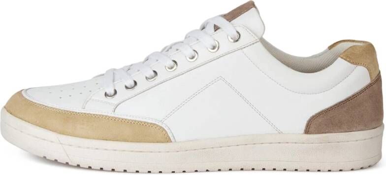 Boggi Milano Suède Leren Lage Sneakers White Heren