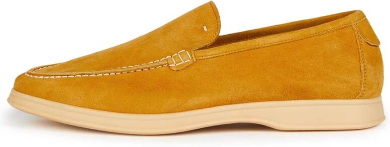 Boggi Milano Suède Loafers Yellow Heren