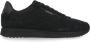 Boss Black Zwarte Leren Sneakers Ronde Neus Logo Black Heren - Thumbnail 1