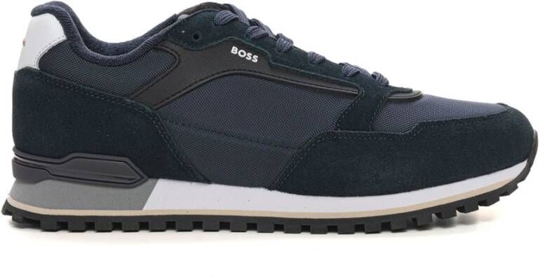 Boss Parkour Sneaker met Zijlogo Blue Heren