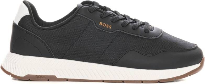 Boss Titanium-Runn Sneakers met veters Black Heren