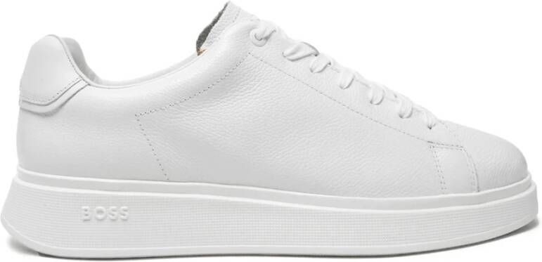 Boss Witte Leren Sneakers Bulton White Heren