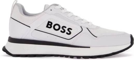 Boss Witte Sneakers met Zwarte Details en Tankzool White Heren