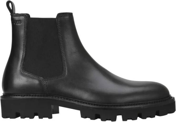 Boss Chelsea boots van leer met treklus model 'Julyo'