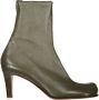 Bottega Veneta Bloc Leren Enkellaarzen Beige Dames - Thumbnail 1