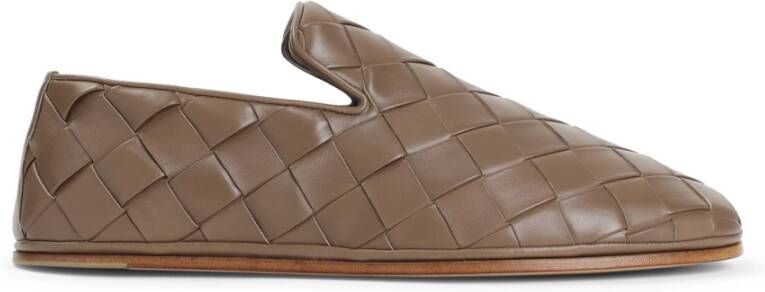 Bottega Veneta Bruin Leren Pantoffels Elegant Comfortabele Stijl Brown Heren