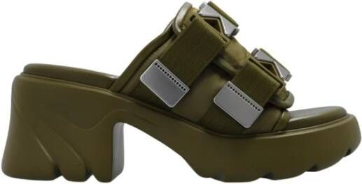 Bottega Veneta Flash muiltjes Groen Dames