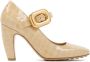 Bottega Veneta Geëmbosseerde Croco Mary Jane Pumps Beige Dames - Thumbnail 1