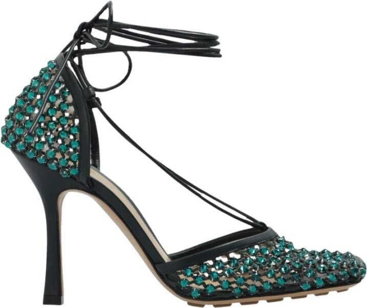 Bottega Veneta Groene Sparkle Stretch Pumps Green Dames