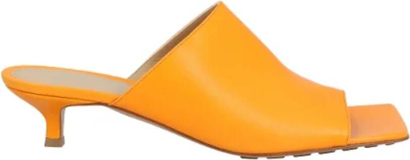 Bottega Veneta Leather mules Orange Dames