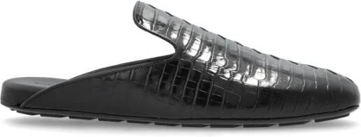 Bottega Veneta Leren slides Roma Black Heren