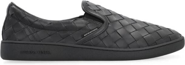 Bottega Veneta Leren sneakers met Intrecciato-weefsel Black Heren