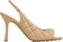 Bottega Veneta Metalasse Leren Sandalen Beige Dames - Thumbnail 1