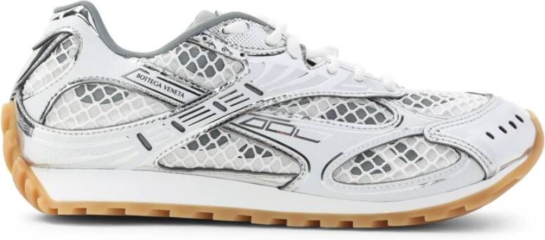 Bottega Veneta Metallic Sneakers Verhoog Stijl Gray Dames