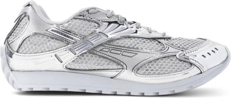 Bottega Veneta Metallic Sneakers voor Mannen Aw24 Gray Heren