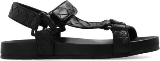 Bottega Veneta Zwarte Sandalen met Verstelbare Band Black Heren