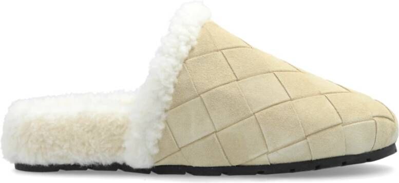 Bottega Veneta Slides Reggie Beige Dames