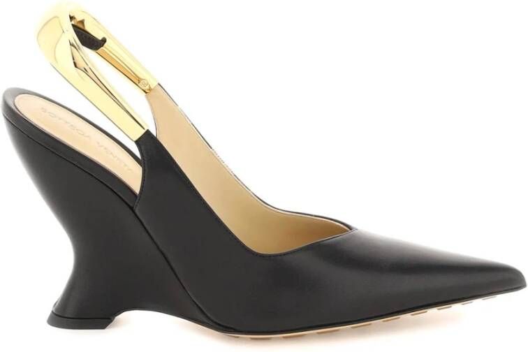 Bottega Veneta V-vormige Slingback Pumps Black Dames