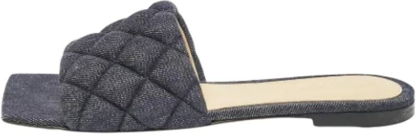 Bottega Veneta Vintage Pre-owned Denim flats Blue Dames