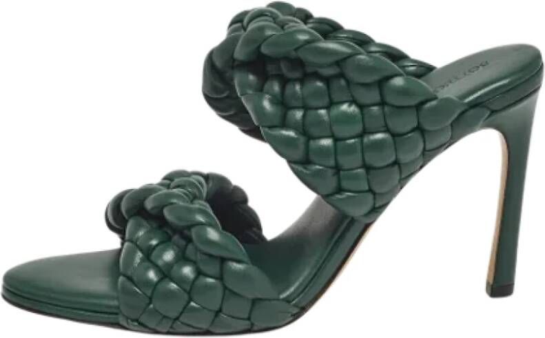 Bottega Veneta Vintage Pre-owned Fabric sandals Green Dames