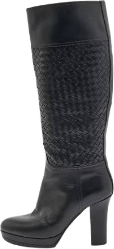 Bottega Veneta Vintage Pre-owned Leather boots Black Dames