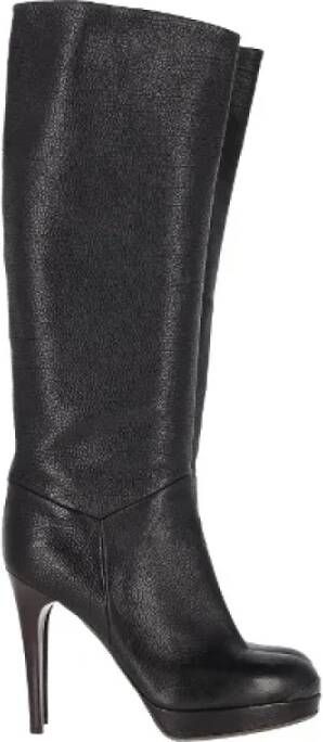 Bottega Veneta Vintage Pre-owned Leather boots Black Dames