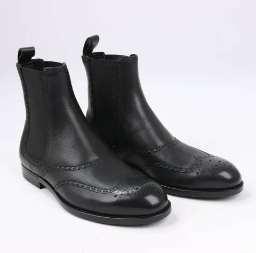 Bottega Veneta Vintage Pre-owned Leather boots Black Dames