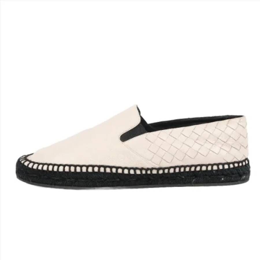 Bottega Veneta Vintage Pre-owned Leather espadrilles Beige Dames