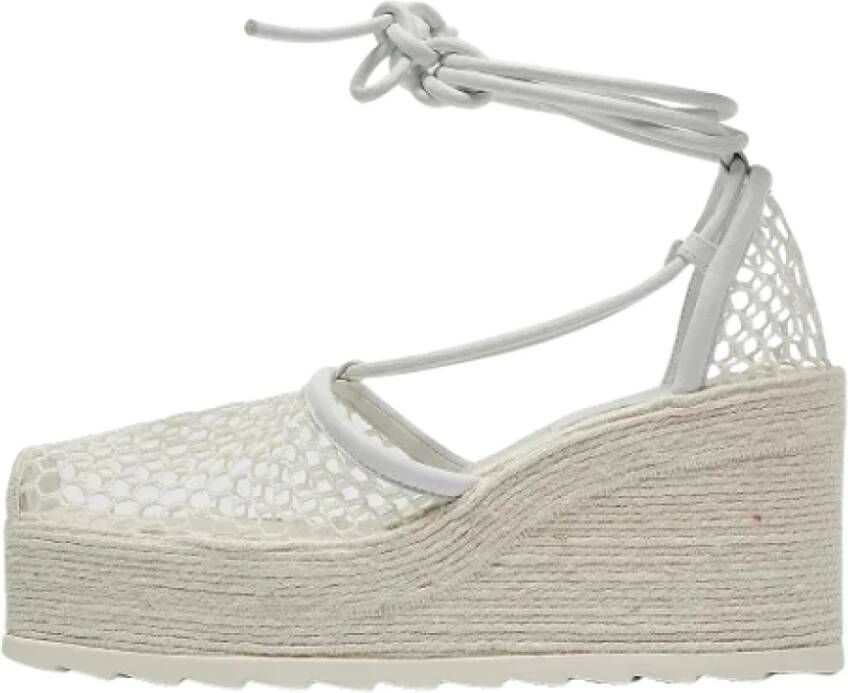 Bottega Veneta Vintage Pre-owned Leather espadrilles White Dames