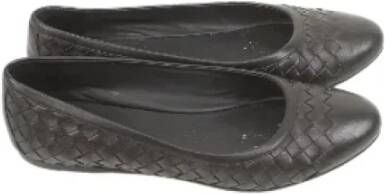 Bottega Veneta Vintage Pre-owned Leather flats Black Dames