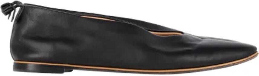 Bottega Veneta Vintage Pre-owned Leather flats Black Dames