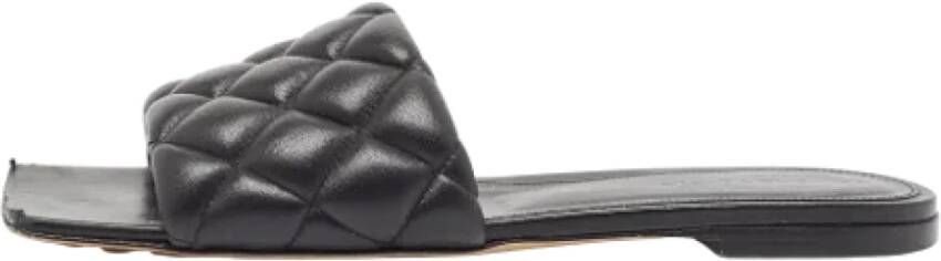 Bottega Veneta Vintage Pre-owned Leather flats Black Dames