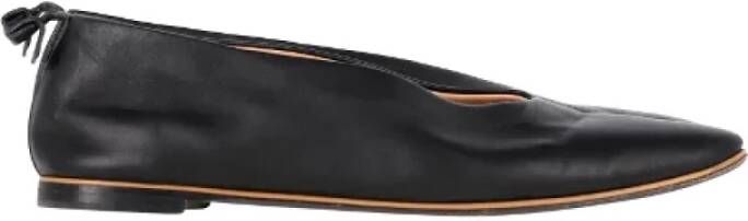 Bottega Veneta Vintage Pre-owned Leather flats Black Dames