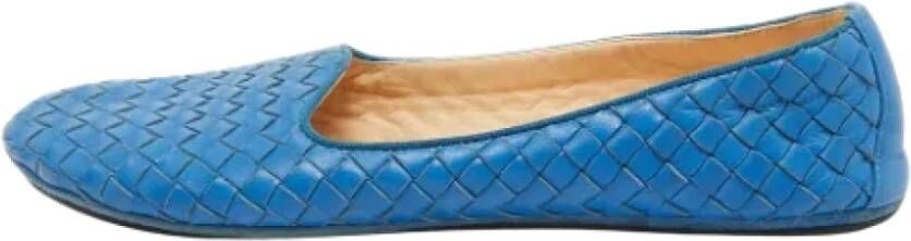 Bottega Veneta Vintage Pre-owned Leather flats Blue Dames